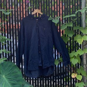 corduroy navy button down shirt